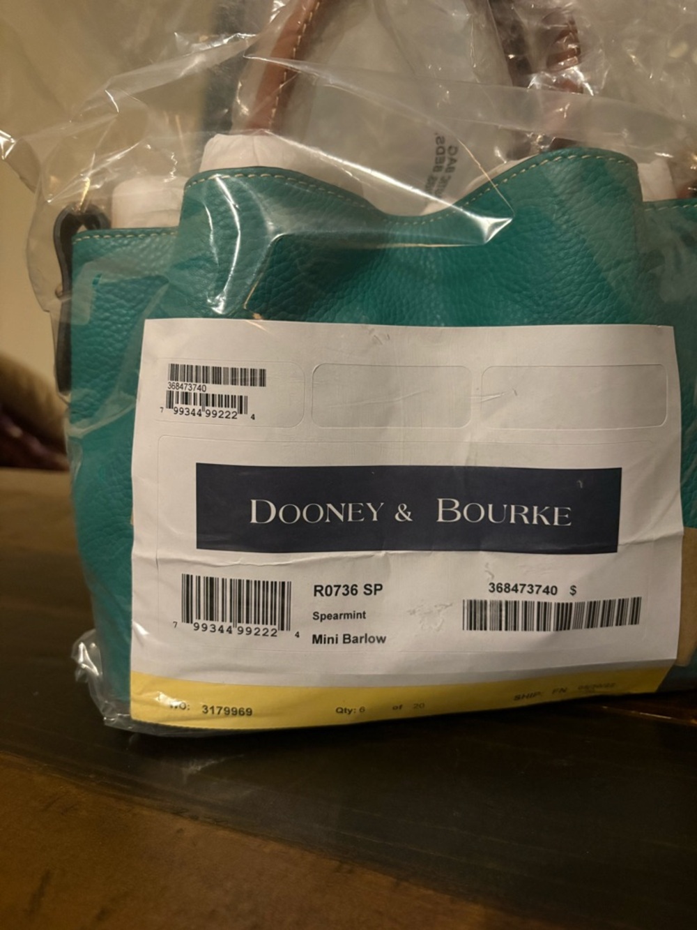Dooney & Bourke Mini Barlow Pebbled Leather Satchel in Spearmint